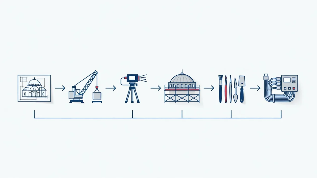 Ayasofya'da Cumhuriyet tarihinin en kapsamlı restorasyon projesinde yeni aşama — infografik
