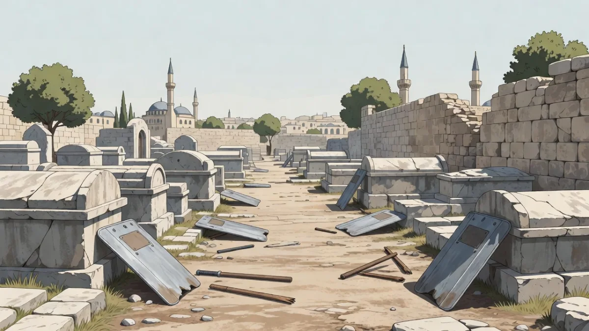 Doğu Kudüs'teki tarihi mezarlığa baskın, Batı Şeria'da saldırılar — temsilî illüstrasyon