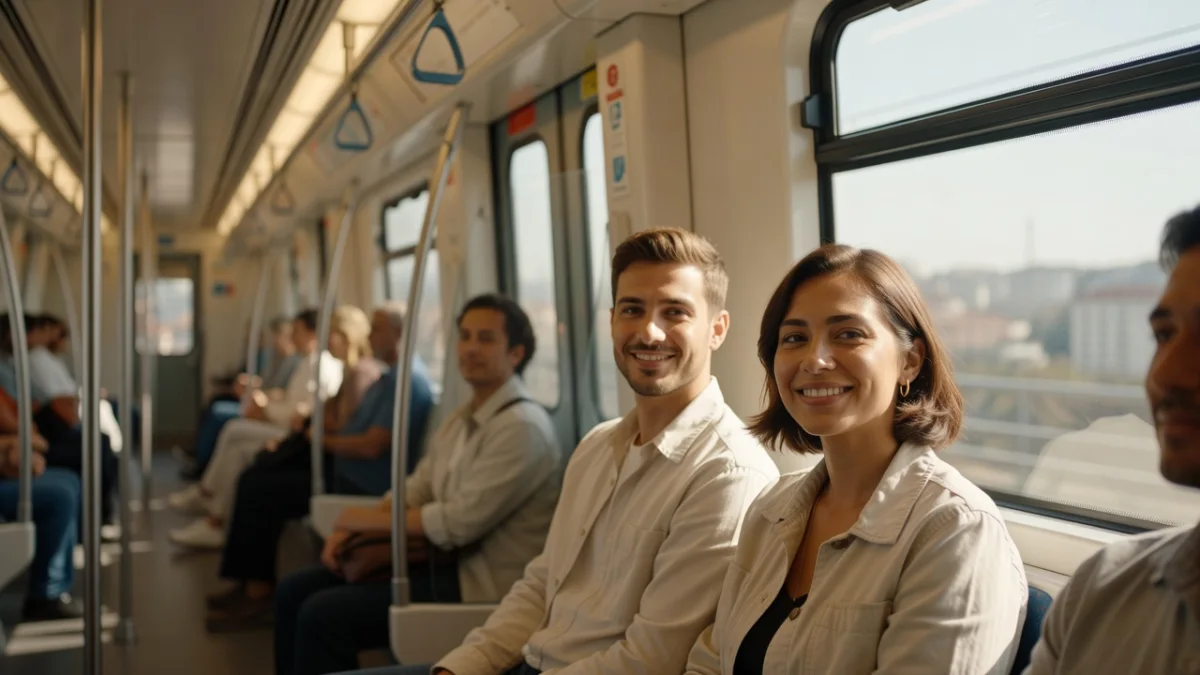 İstanbul'un yeni metro hattında ardışık günlük yolcu rekoru — temsilî sahne (yapay zekâ ile üretilmiştir)