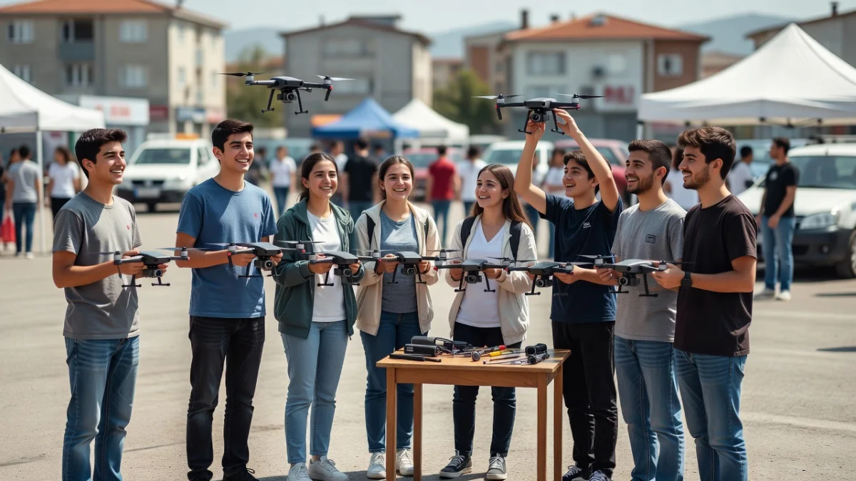 Malatya'da lise öğrencilerinin drone yarışması devam ediyor — temsilî sahne (yapay zekâ ile üretilmiştir)