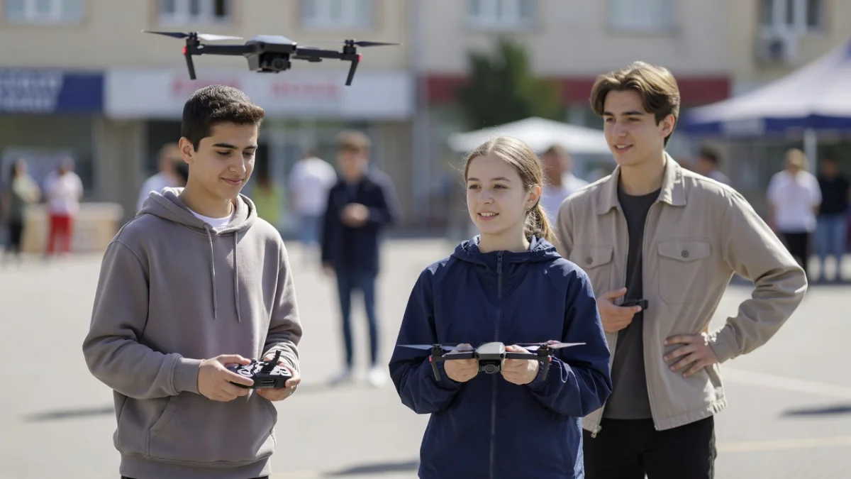 Malatya'da lise öğrencilerinin drone yarışması devam ediyor — temsilî sahne (yapay zekâ ile üretilmiştir)