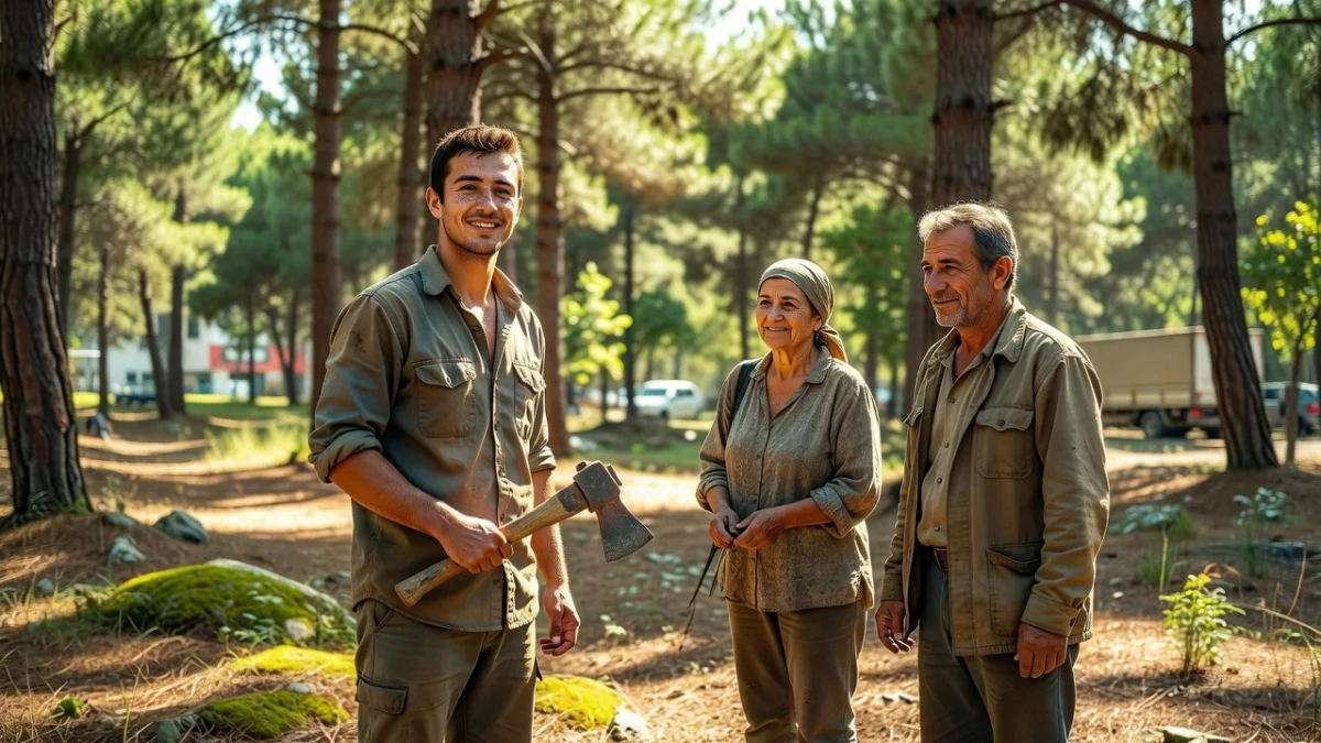 Orman işçisi gencin tıp fakültesi başarısı — temsilî sahne (yapay zekâ ile üretilmiştir)