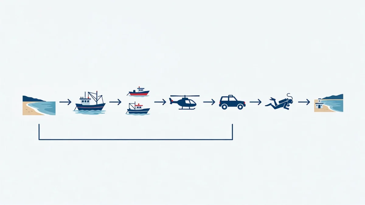 Sinop'ta denizde kaybolan polis memuru arama çalışmaları sürüyor — infografik