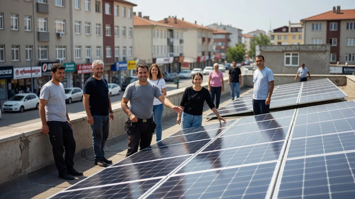 Türkiye'nin çatılarında 120 gigavatlık güneş enerjisi potansiyeli var — temsilî sahne (yapay zekâ ile üretilmiştir)